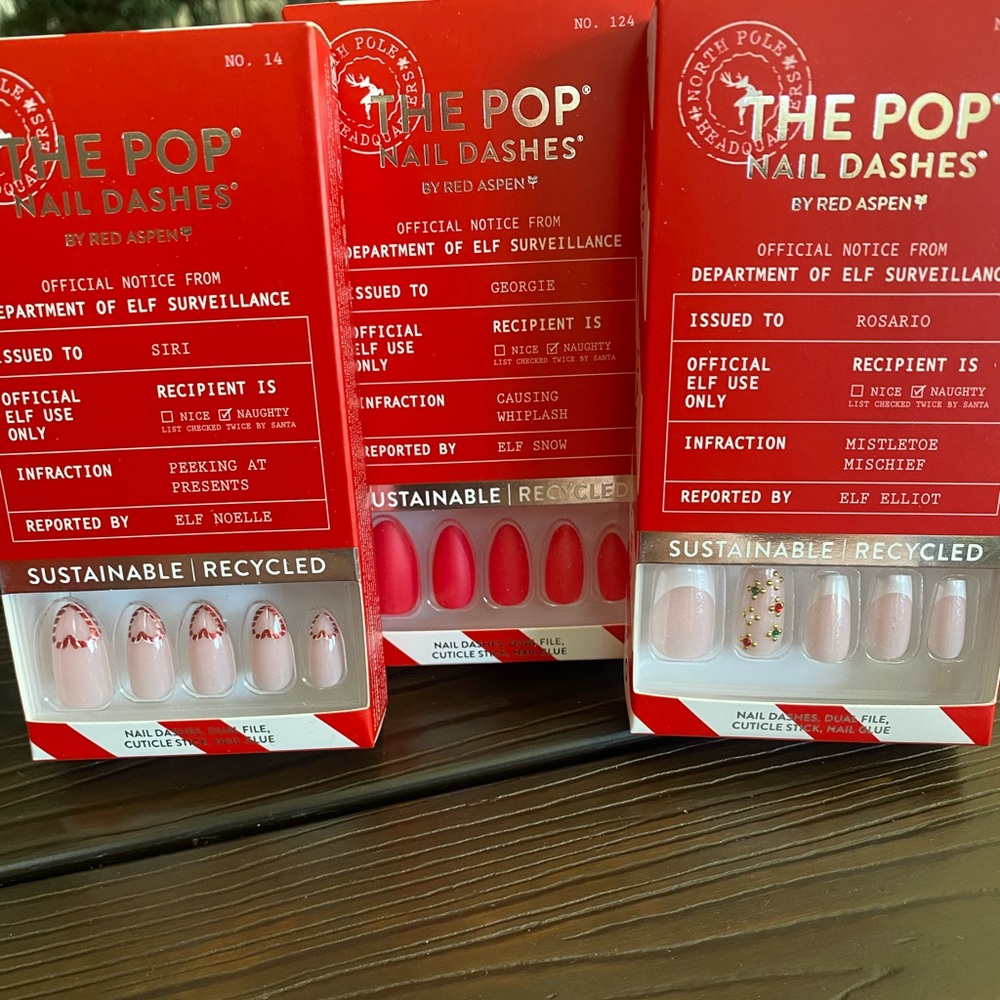 Nail Dashes, 3 sets. Brand new in boxes.